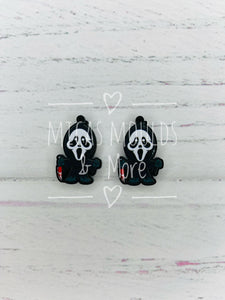 Acrylic Earring Components - Ghostface