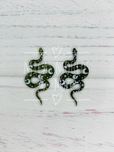 Acrylic Earring Components - Snakes