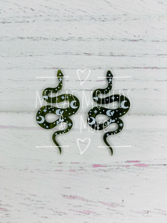 Acrylic Earring Components - Snakes