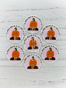 Office Pumpkin Head Resin