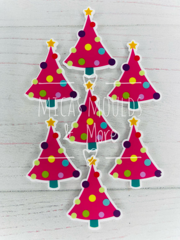 Christmas Tree Pink Resin