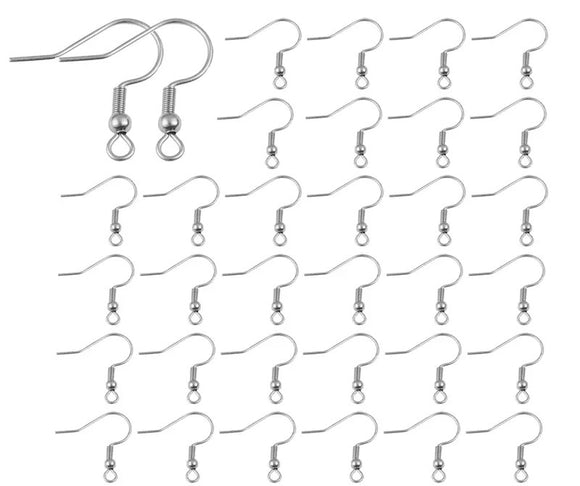 Stainless Steel Earring Hooks (50 pack)