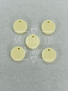 12mm Acrylic Earring Topper - Ivory Circle