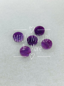 12mm Acrylic Earring Topper - Circle Purple Marble