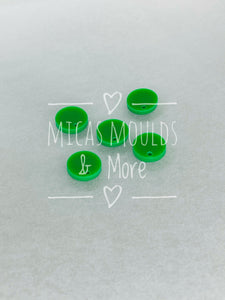 12mm Acrylic Earring Topper - Circle Green