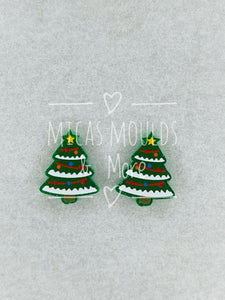 Acrylic Earring Studs - Christmas Tree (4 Pack)