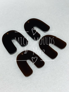 Acrylic Earring Component - Brown