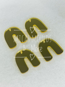 Acrylic Earring Component - Gold