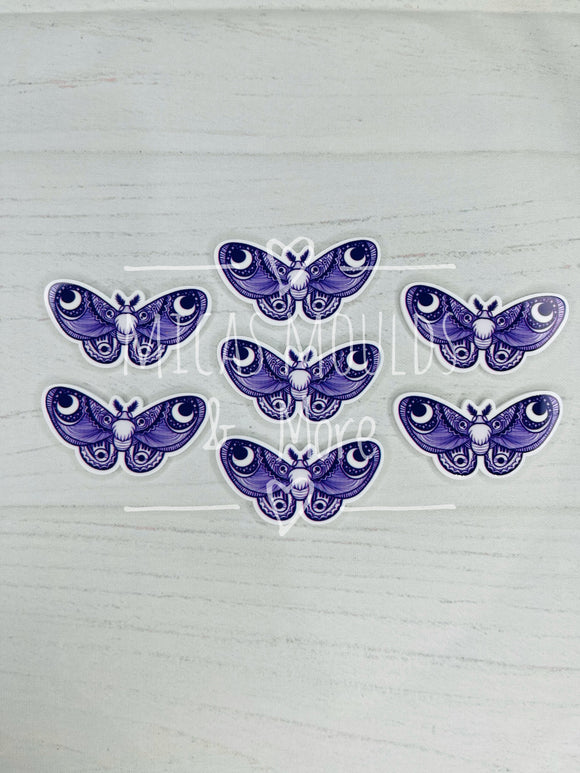 Purple Moon Moth Resin