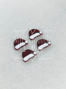 Acrylic Earring Studs - Santa's Hat