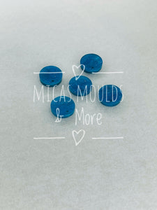 12mm Acrylic Earring Topper - Circle Blue Marble