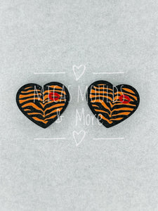 Acrylic Earring Studs - Tiger Kiss (4 Pack)