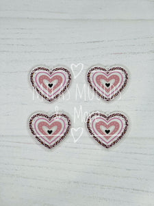 Acrylic Earring Components - Clear Heart