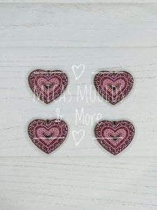 Acrylic Earring Components - Bronze Heart