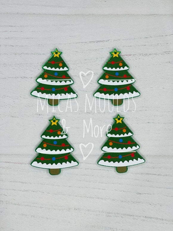 Acrylic Earring Components - Christmas Tree