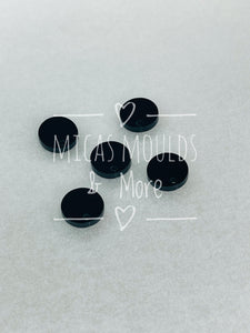 12mm Acrylic Earring Topper - Circle Black