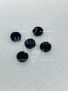 15mm Acrylic Earring Topper - Circle Black