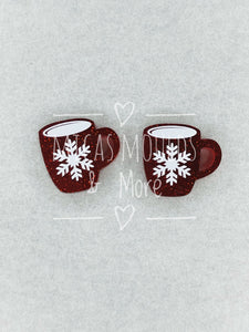 Acrylic Earring Studs - Christmas Cocoa (4 Pack)